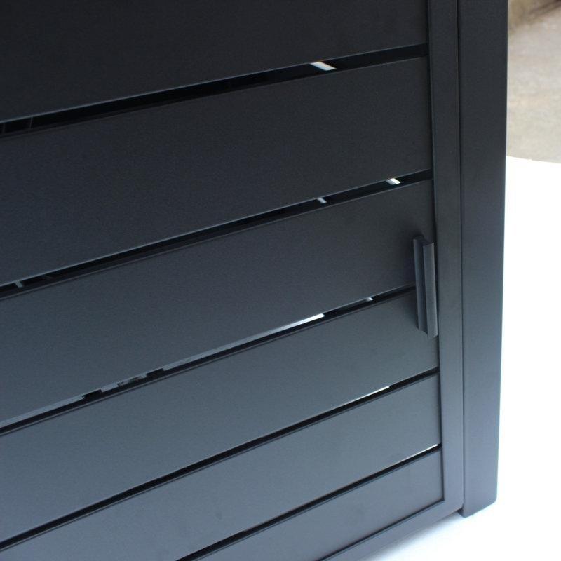 63 cm Gold Ayaklı Siyah Metal Şömineli Orta Sehpa - 105730