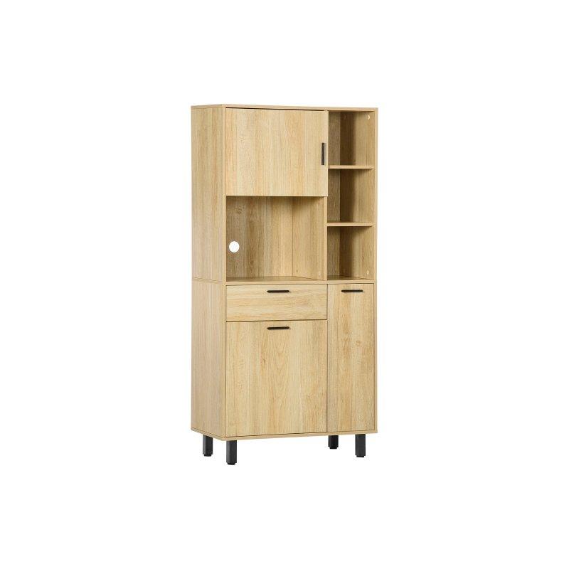 Açık Ahşap Görünümlü Çok Amaçlı Dolap 78x40x166 cm - 92608