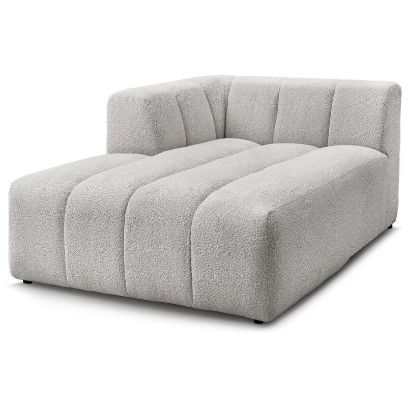Açık Gri Bouclette Kumaş Sol Köşe Modüler Dinlenme Koltuğu 160x112x72 cm - 109100