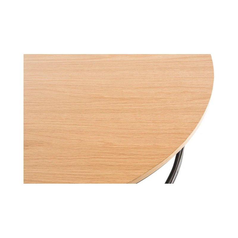 Açık Meşe Endüstriyel Metal Ayaklı Yuvarlak Orta Sehpa 80 cm - 102129