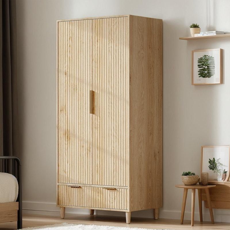 Açık Sarı Endüstriyel Ahşap Gardrop 175 cm x 80 cm x 50 cm - 91066