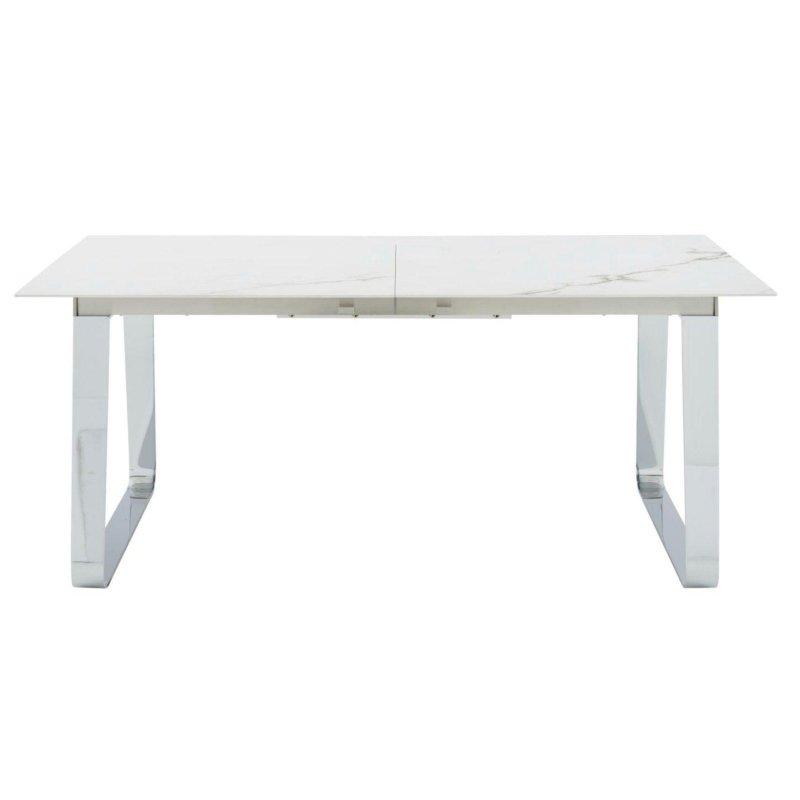 Açılabilir Dikdörtgen Porselen Masa Metal Ayaklı 180x100x74 cm - 90019