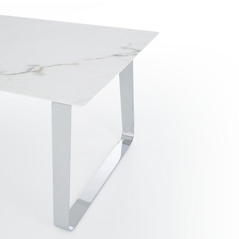 Açılabilir Dikdörtgen Porselen Masa Metal Ayaklı 180x100x74 cm - 90019