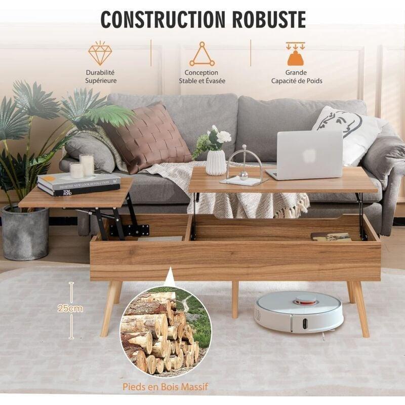 Açılır Akıllı Sehpa Endüstriyel Ahşap 120x49x42 cm - 101577