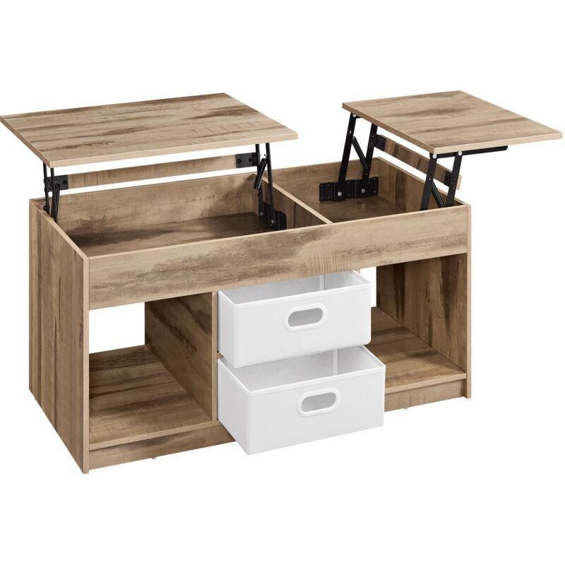 Açılır Akıllı Sehpa Endüstriyel Ahşap Kahverengi-Beyaz 50x100x62 cm - 101546