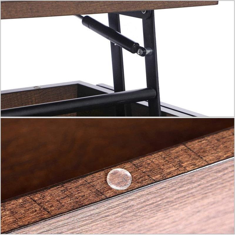 Açılır Mekanizmali Endüstriyel Ahşap Akıllı Sehpa 105x50 cm - 101235