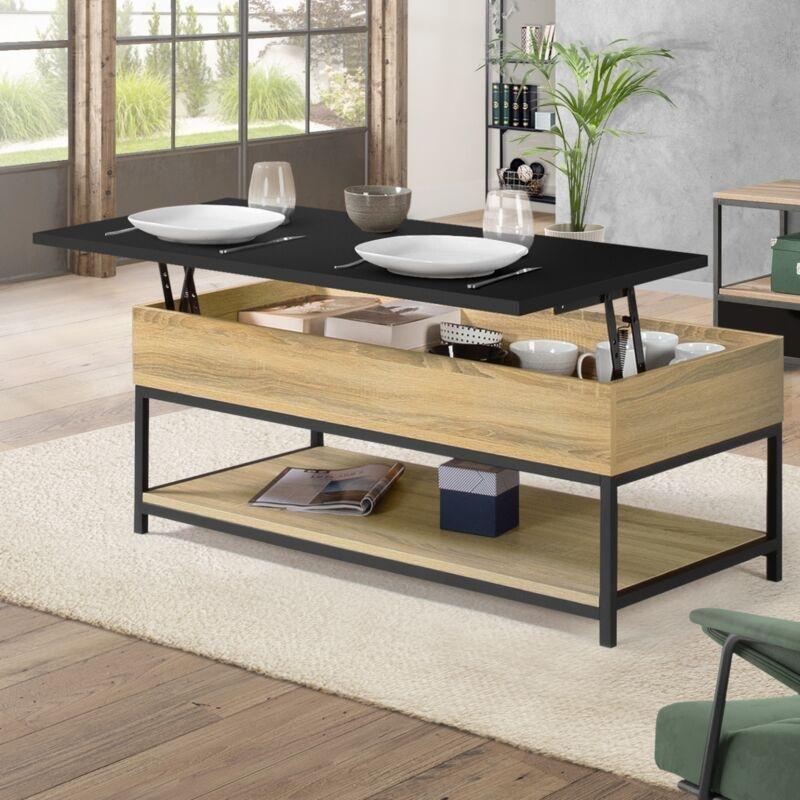 Açılır Platformlu Akıllı Sehpa Ahşap ve Metal 100x55 cm - 101651