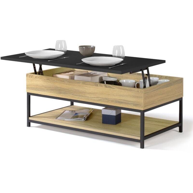 Açılır Platformlu Akıllı Sehpa Ahşap ve Metal 100x55 cm - 101651