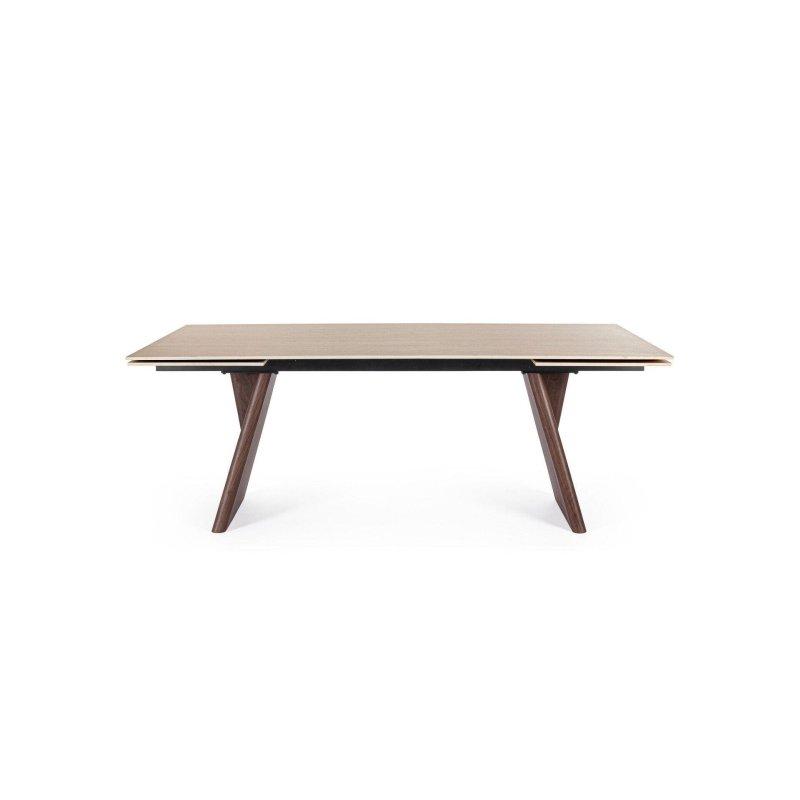 Açılır Porselen Masa Ceviz Ayaklı 200-300x100x76 cm - 89875