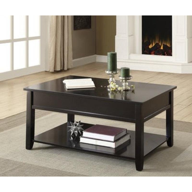 Açılır Saklama Bölmeli Ceviz Renkli Dikdörtgen Akıllı Sehpa 122x61x74 cm - 101199
