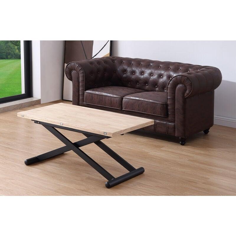 Açılır ve Yüksekliği Ayarlanabilen Ahşap Yemek Masası Olan Sehpa 110-114x57-110 cm - 101812