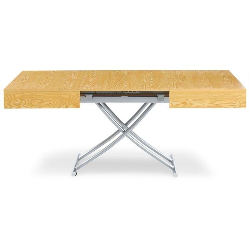 Açılır Yemek Masası Olan Sehpa Açık Meşe 120-190x80 cm - 101840