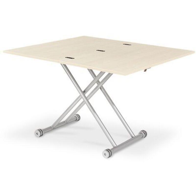 Açılır Yemek Masası Olan Sehpa Açık Meşe Rengi MDF 100x57-100 cm - 101771