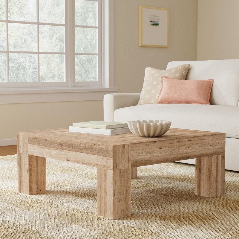 Adams Square Masif Ahşap Eskitme Orta Sehpa 100x100 cm - 104146