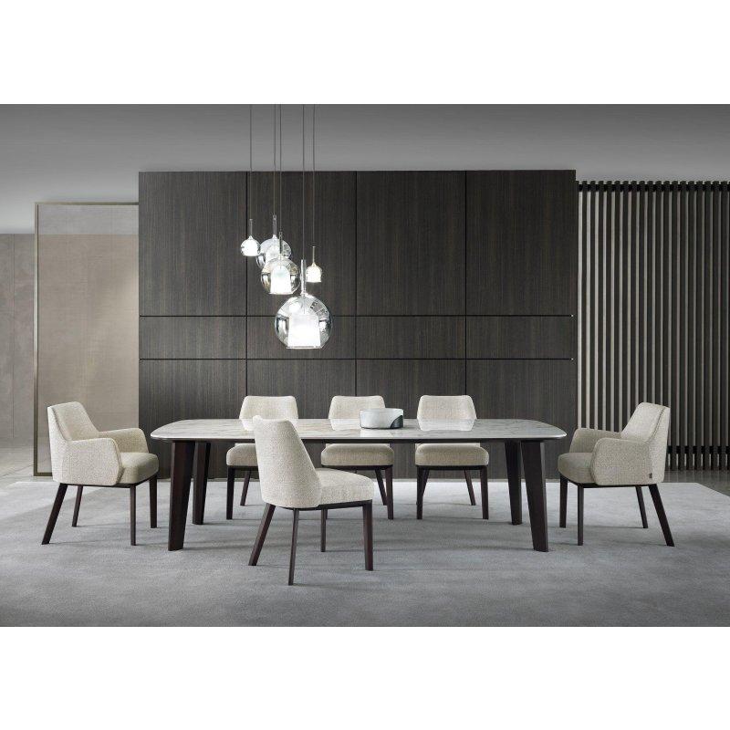 Ahşap Ayaklı Gri Porselen Masa 255x110 cm - 89896