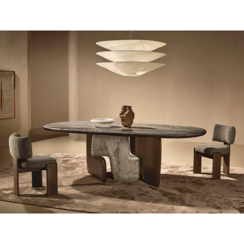 Ahşap Ayaklı Mermer Masa 240x120 cm - 92164