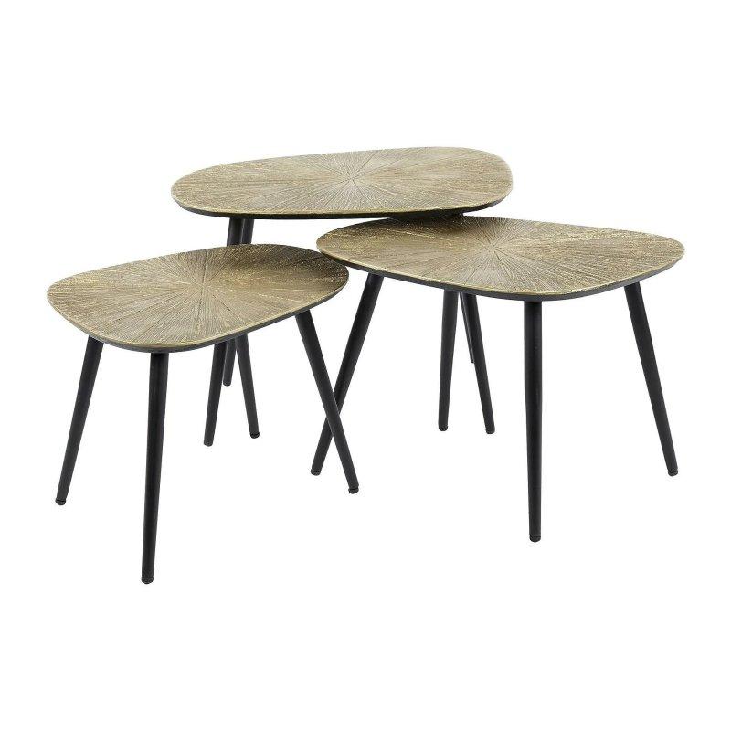 Ahşap Metal Orta Sehpa 62x51x43 cm - Organik Kare Tasarım - 102537