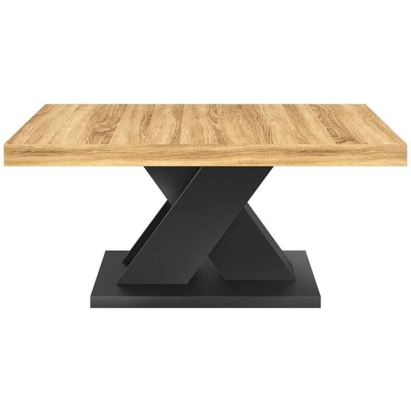 Ahşap Üstü Siyah X Ayaklı Orta Sehpa 100x60x45 cm - 103532