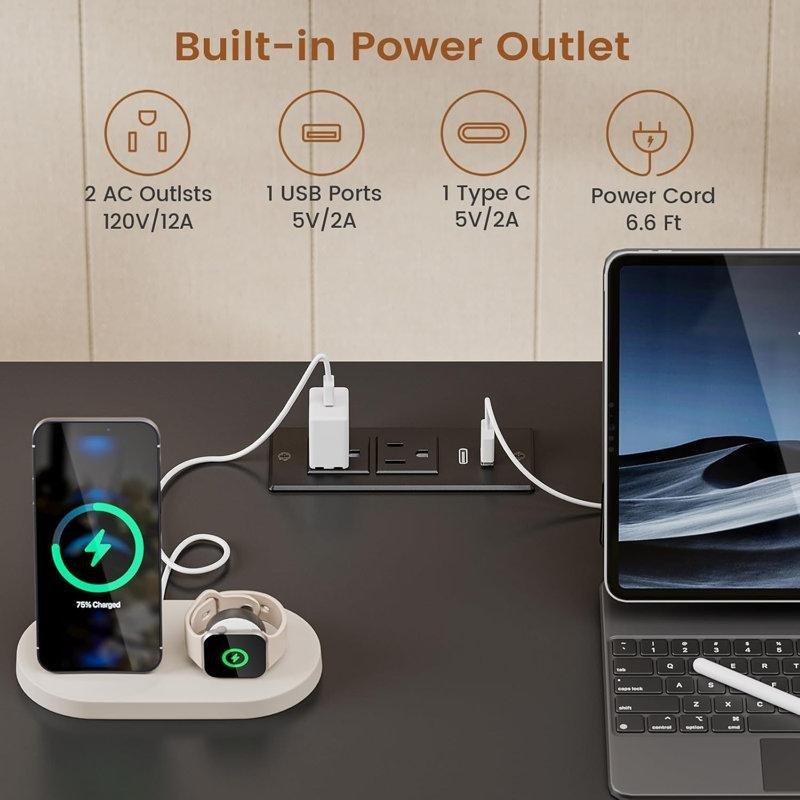 Akıllı Sehpa Endüstriyel Ahşap 120x55 cm Elektrikli Yükseklik Ayarlı Depolama Bölmeli - 101439