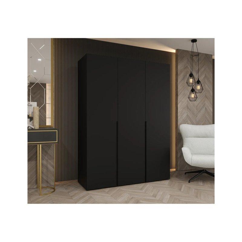 Alicante Siyah Gardrop 3 Kapılı 150x202x52 cm - 90445