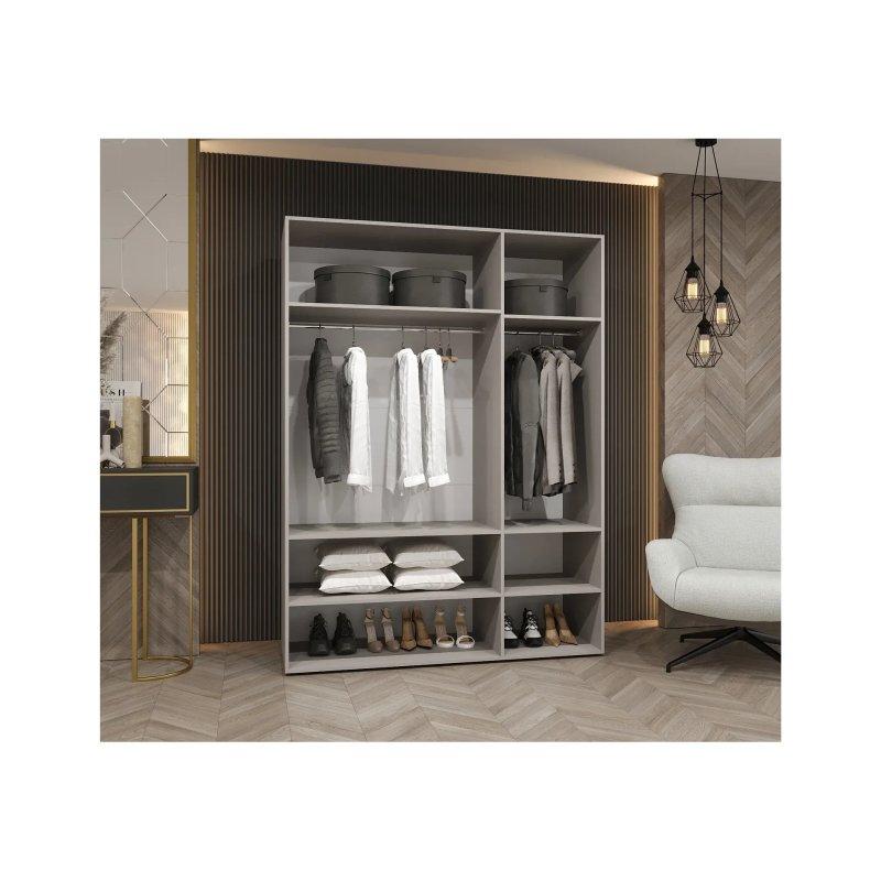 Alicante Siyah Gardrop 3 Kapılı 150x202x52 cm - 90445