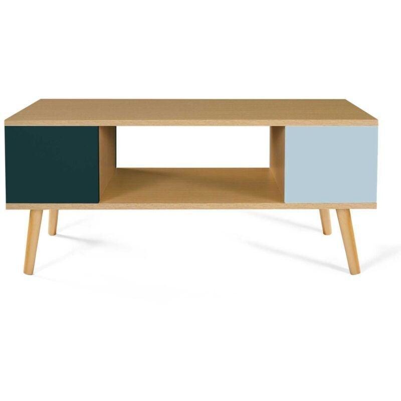 Alize Endüstriyel Ahşap Orta Sehpa 90x45x39 cm Yeşil Tonları - 103331