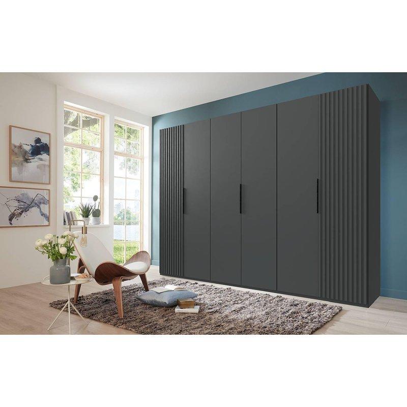 Andorra 6 Kapılı Gardrop Antrasit 300x216x58 cm - 90865