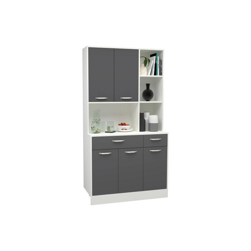 Antrasit Beyaz Çok Amaçlı Dolap 100x44x188 cm - 92302