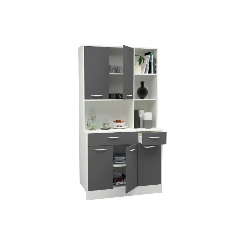 Antrasit Beyaz Çok Amaçlı Dolap 100x44x188 cm - 92302