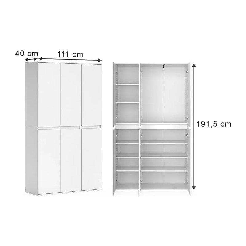 Antrasit Gardrop 111x40x191.5 cm - 90157