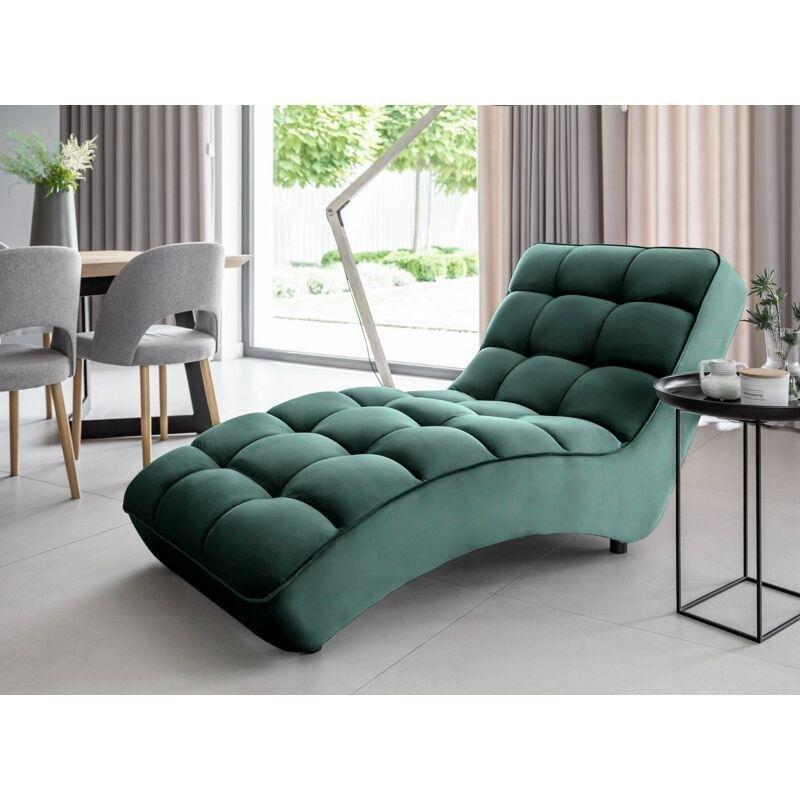 Antrasit Kadife Kapitone Dinlenme Koltuğu 85x170x85 cm - 109323