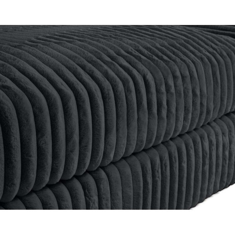 Antrasit Kordlu Suni Kürk Modüler Uzanma Dinlenme Koltuğu 101x157x93 cm - 109156