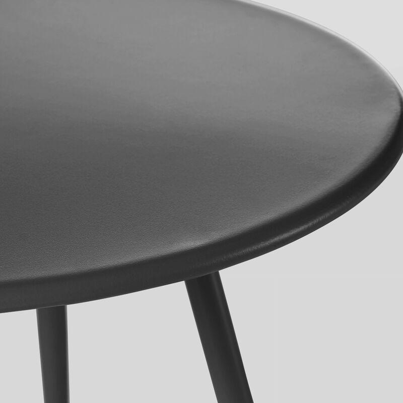 Antrasit Zigon Sehpa Metal 50 cm Yuvarlak İkili Set - 107489