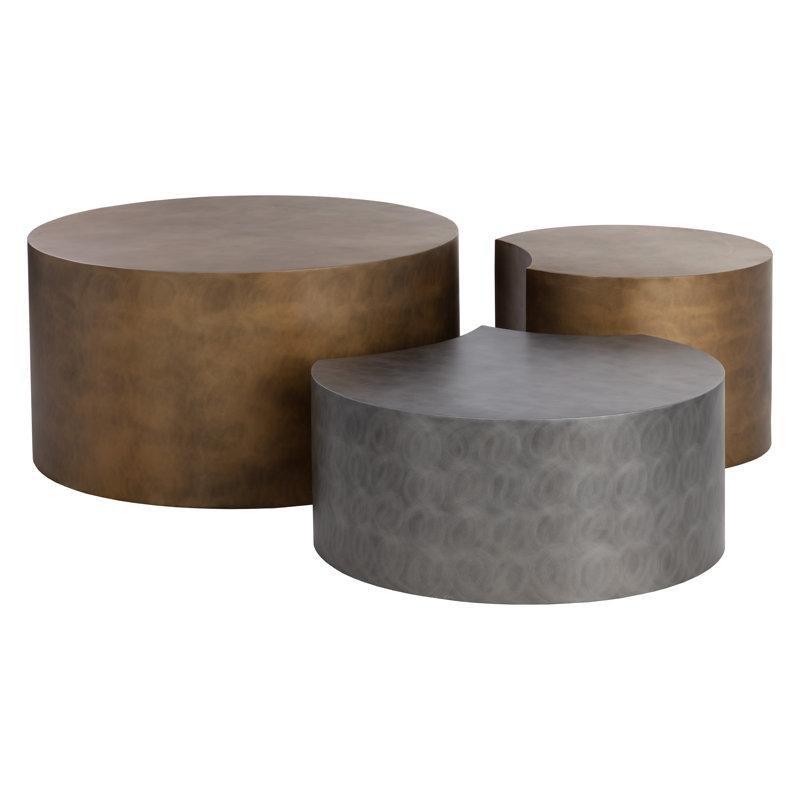 Avent Metal Pirinç Orta Sehpa 3'lü Set 46x152x142 cm - 104728