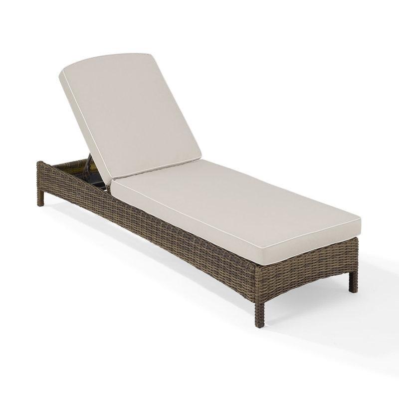Ayarlanabilir Sırtlı Rattan Dinlenme Koltuğu, Minderli Kahverengi-83 x 61 x 194 cm - 109475