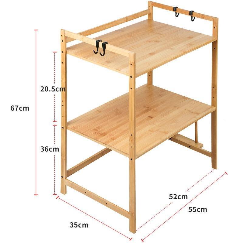 Bamboo Fırın Dolabı Bambu Malzeme 52x37x65 cm - 100697
