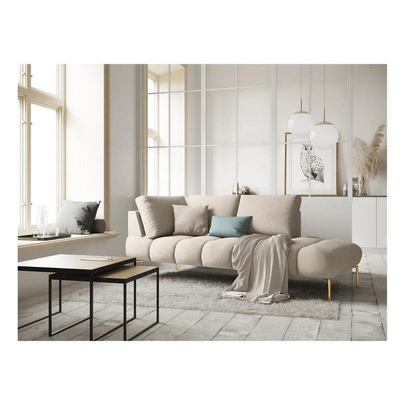 Bej Kadife Dinlenme Koltuğu-216x102x75 cm - 109835