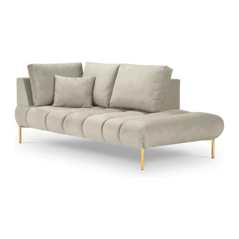 Bej Kadife Dinlenme Koltuğu-216x102x75 cm - 109835