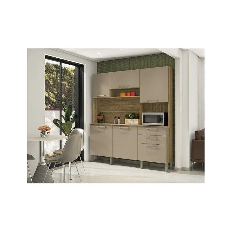 Bej ve Meşe Rengi Çok Amaçlı Dolap 180 cm - 92722