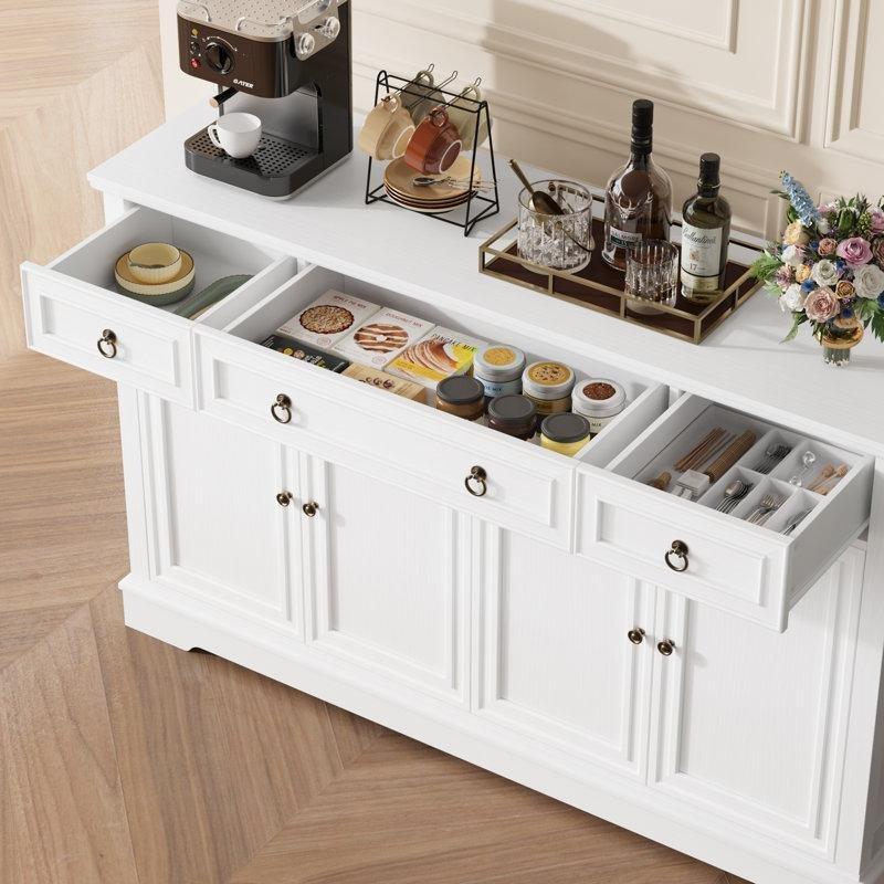 Beyaz 137 cm Çekmeceli Çok Amaçlı Dolap - 92896