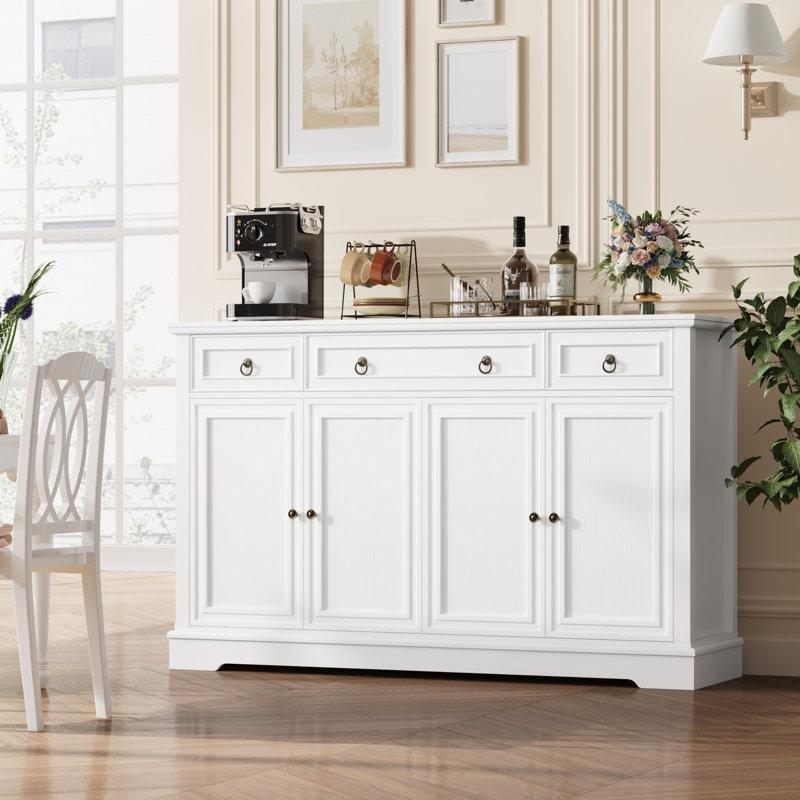 Beyaz 137 cm Çekmeceli Çok Amaçlı Dolap - 92896