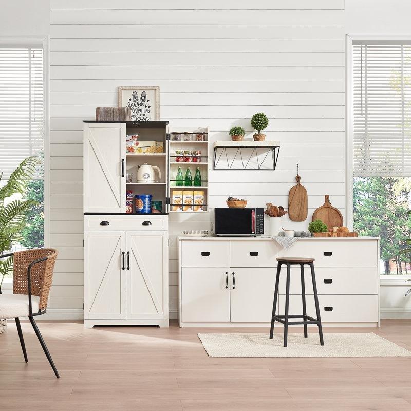 Beyaz 183 cm Raflı Çok Amaçlı Dolap - 92908