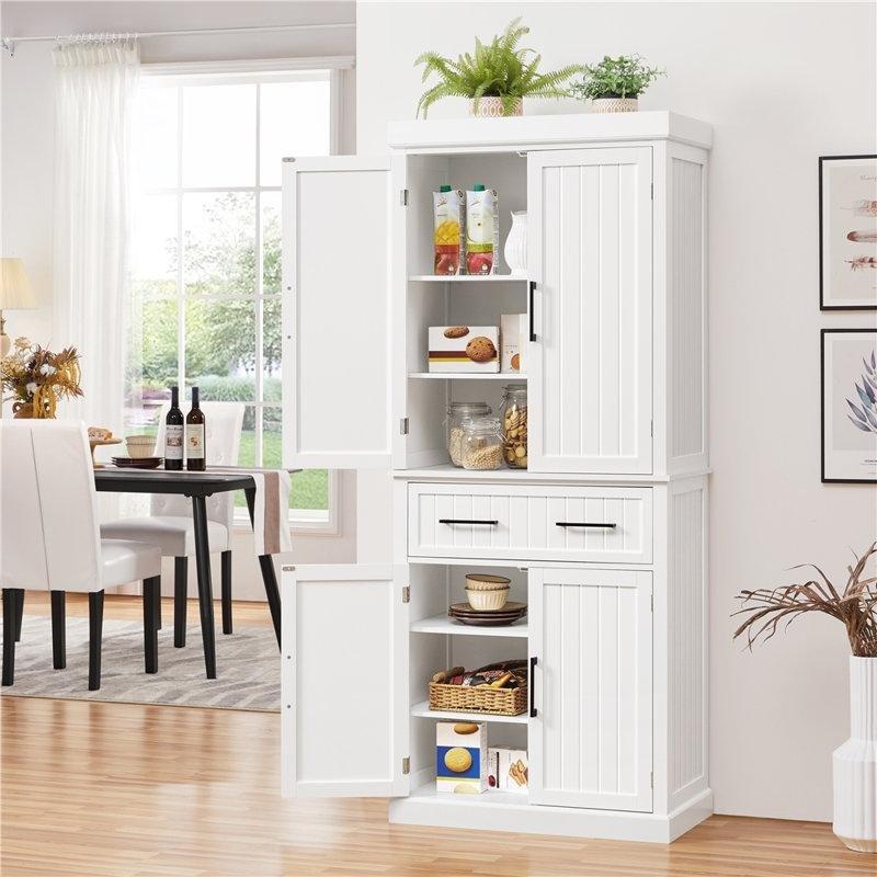 Beyaz 184 cm Çok Amaçlı Dolap Çekmeceli - 92992