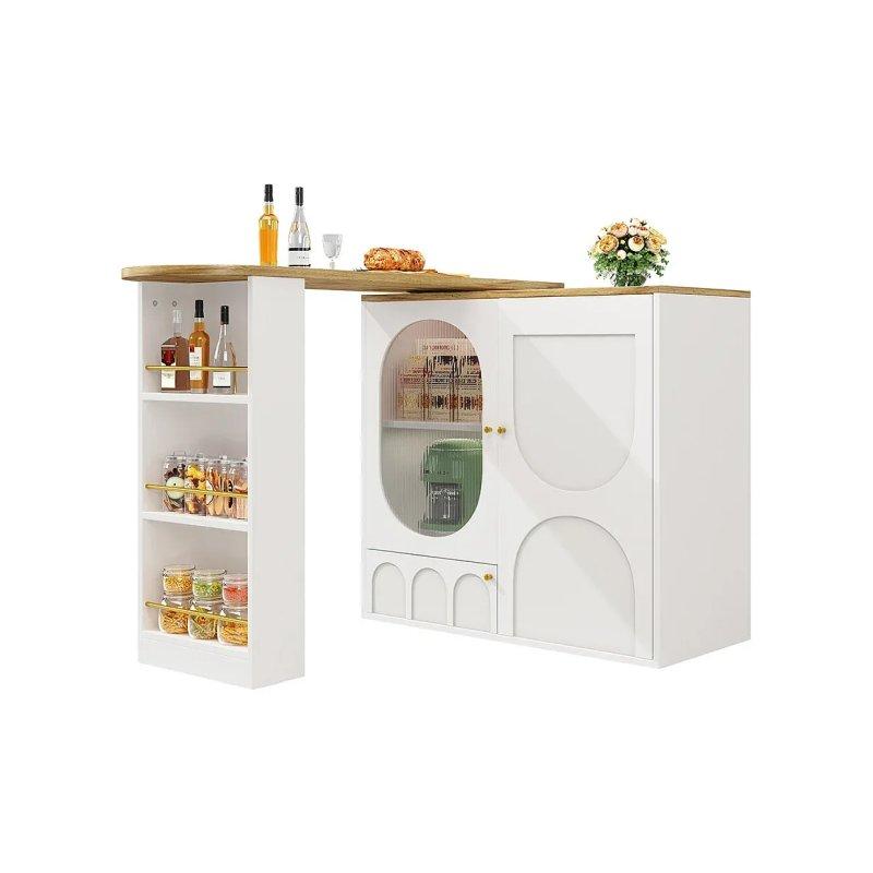 Beyaz 360 Derece Döner Çok Amaçlı Dolap 138x39x105 cm - 92740