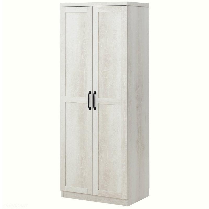 Beyaz 60x40x160 cm Çift Kapılı Çok Amaçlı Dolap - 93058