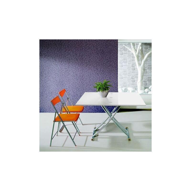 Beyaz Açılır Yemek Masası Olan Sehpa MDF 100x100 cm - 101873