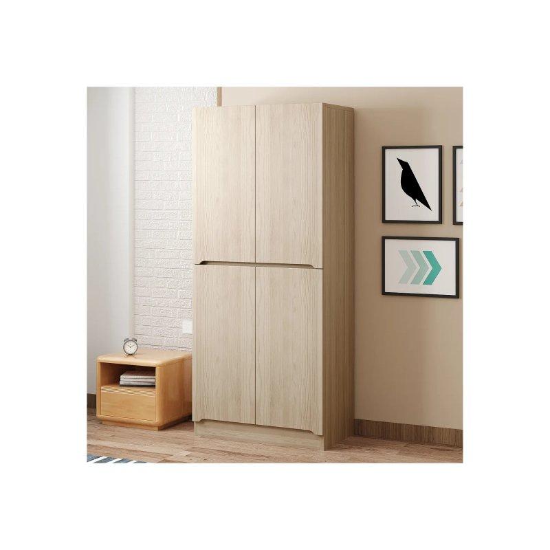 Beyaz Ahşap Çift Kapılı Gardrop 70x40x170 cm - 90187