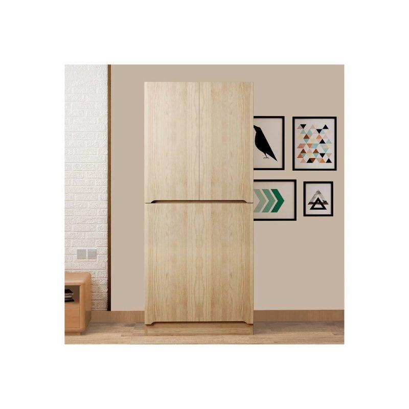 Beyaz Ahşap Çift Kapılı Gardrop 70x40x170 cm - 90187