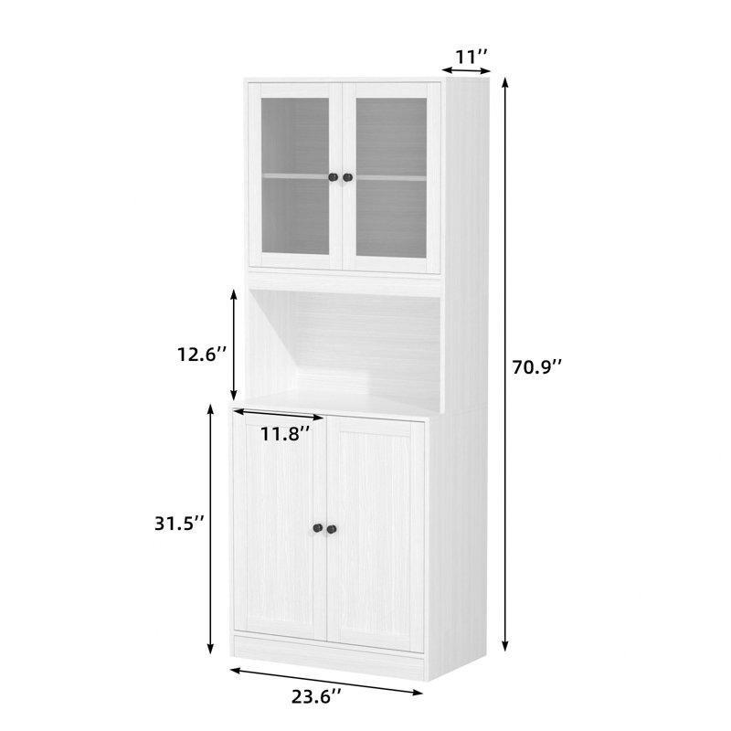 Beyaz Ahşap Çok Amaçlı Dolap 180x60x40 cm - 93076
