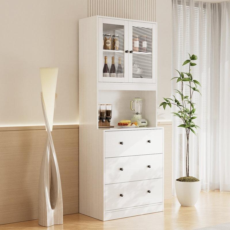 Beyaz Bambu Çok Amaçlı Dolap 180x60x40 cm - 92863